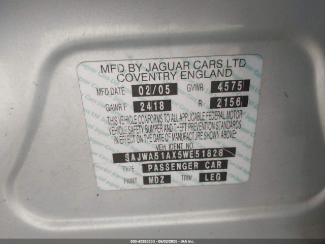 2005 JAGUAR X-TYPE SAJWA51AX5WE51828 Photo 8