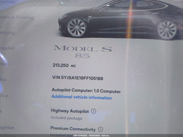2015 TESLA MODEL S 5YJSA1E19FF105188 Photo 6