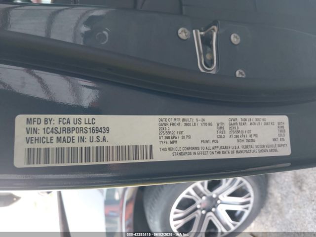 1C4SJRBP0RS169439 Jeep Wagoneer L Series Ii 4x2