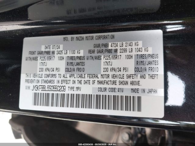 JM3KFBBL6S0550209 Mazda Cx-5 2.5 S Select