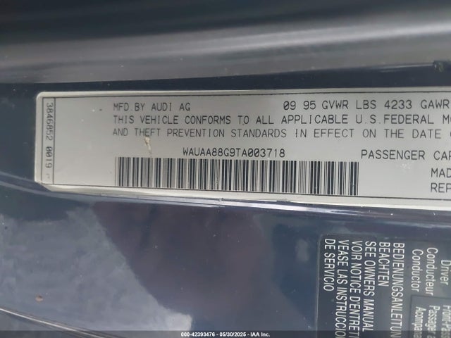 1996 AUDI CABRIOLET WAUAA88G9TA003718 Photo 8