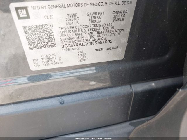 2019 CHEVROLET EQUINOX 3GNAXKEV4KS581005 Photo 8
