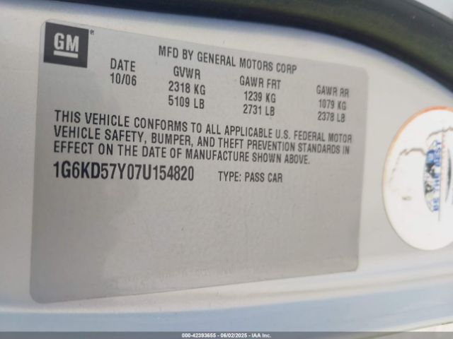 2007 CADILLAC DTS 1G6KD57Y07U154820 Photo 8
