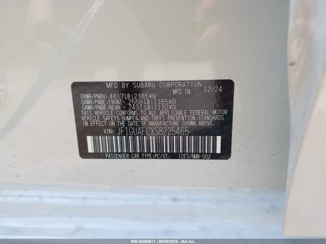 Subaru na 2025 JF1GUAFCXS8225465 Image 9