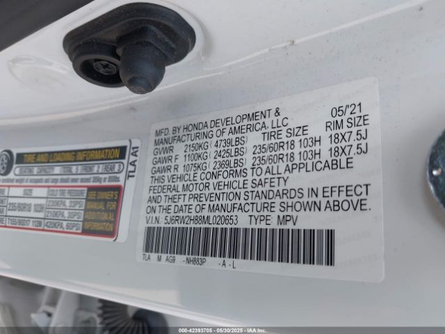 5J6RW2H88ML020653 Honda l15be