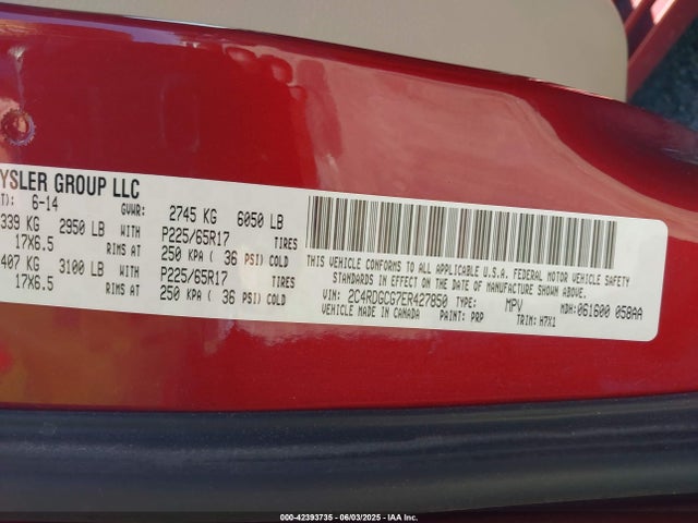 Dodge Grand Caravan 2014 2C4RDGCG7ER427850 Image 9