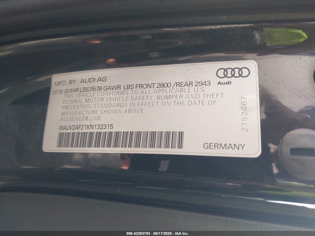2019 AUDI A7 WAUV2AF21KN132315 Photo 8