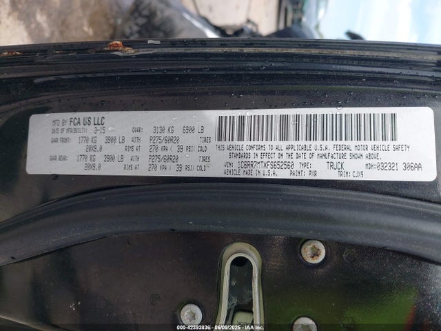 RAM 1500 2015 1C6RR7MTXFS652560 Image 9