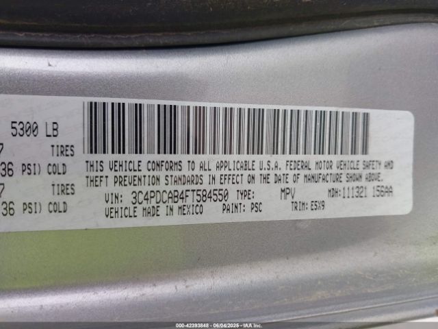 2015 DODGE JOURNEY 3C4PDCAB4FT584550 Photo 8
