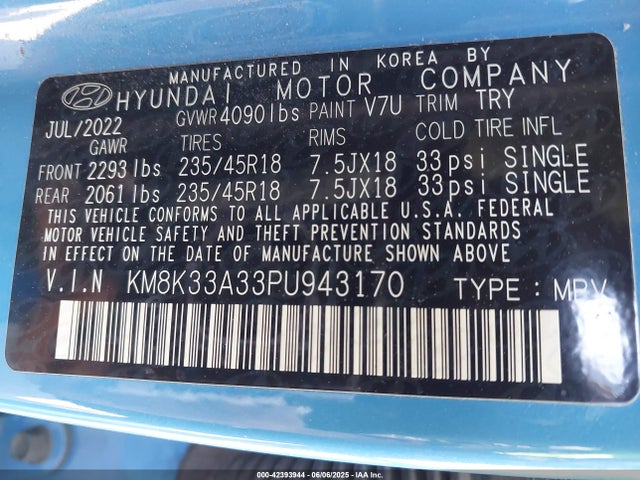 Hyundai 2023 2023 KM8K33A33PU943170 Image 9