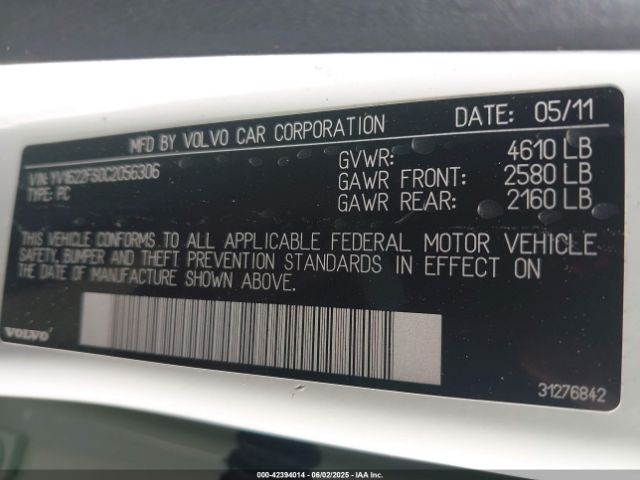 2012 VOLVO S60 YV1622FS0C2056306 Photo 8