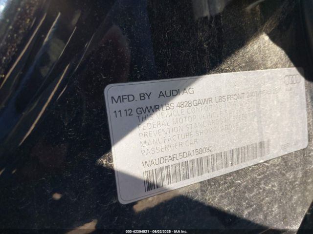 2013 AUDI A4 WAUDFAFL5DA158032 Photo 8