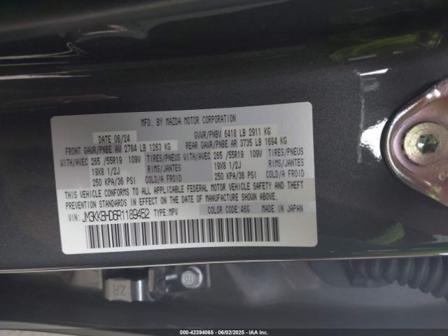 2024 MAZDA CX-90 JM3KKBHD6R1189452 Photo 8