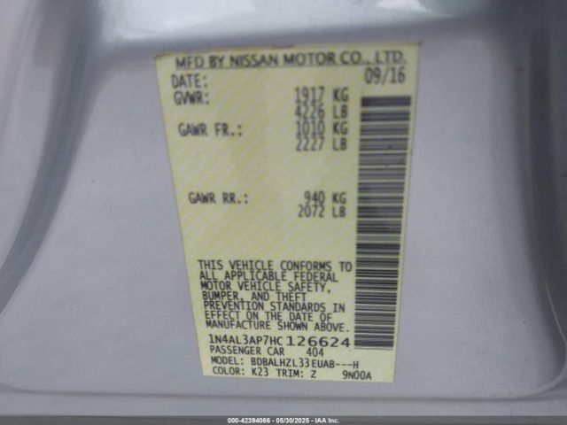 1N4AL3AP7HC126624 Nissan 2017
