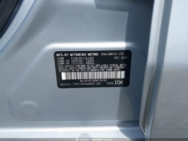 2024 MITSUBISHI MIRAGE G4 ML32FUFJ3RHF19143 Photo 8