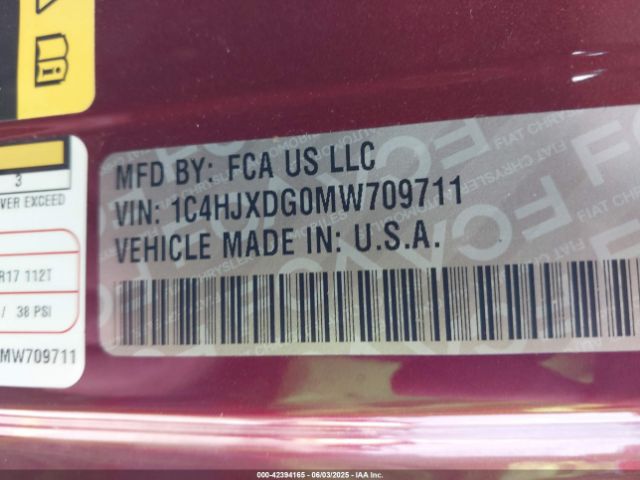 1C4HJXDG0MW709711 Jeep Wrangler Unlimited Islander 4x4