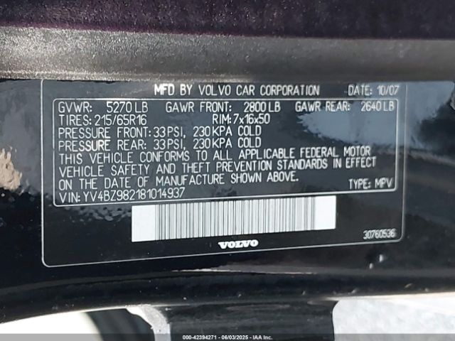 2008 VOLVO XC70 YV4BZ982181014937 Photo 8