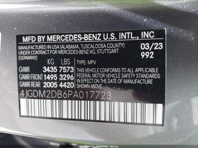 2023 MERCEDES-BENZ EQS 450+ SUV 4JGDM2DB6PA017723 Photo 8