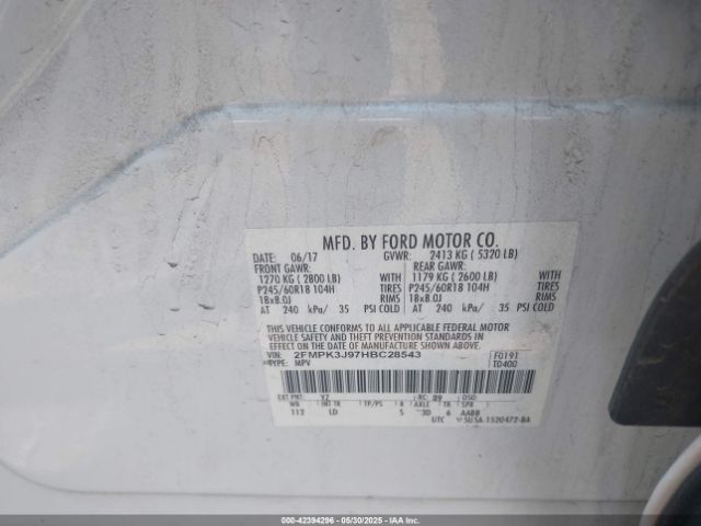 2017 FORD EDGE 2FMPK3J97HBC28543 Photo 8