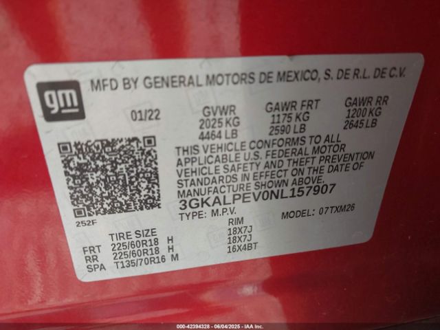 2022 GMC TERRAIN 3GKALPEV0NL157907 Photo 8
