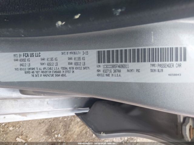 2015 CHRYSLER 200 1C3CCCBB5FN696911 Photo 8