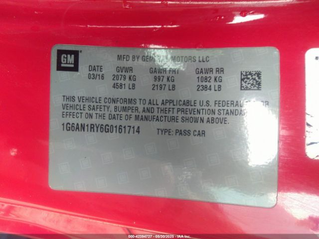 1G6AN1RY6G0161714 Cadillac ATS-V