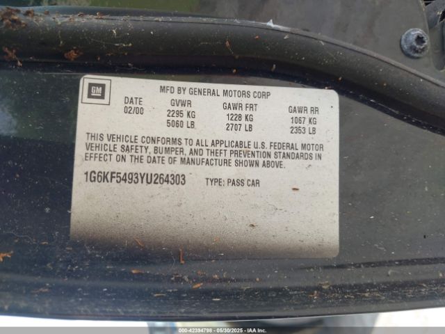 2000 CADILLAC DEVILLE 1G6KF5493YU264303 Photo 8