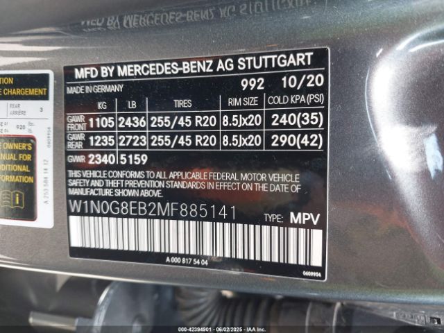 2021 MERCEDES-BENZ GLC 300 W1N0G8EB2MF885141 Photo 8
