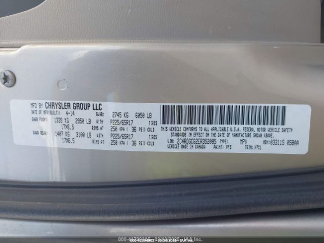 2C4RDGCG2ER352085 Dodge Grand Caravan Sxt
