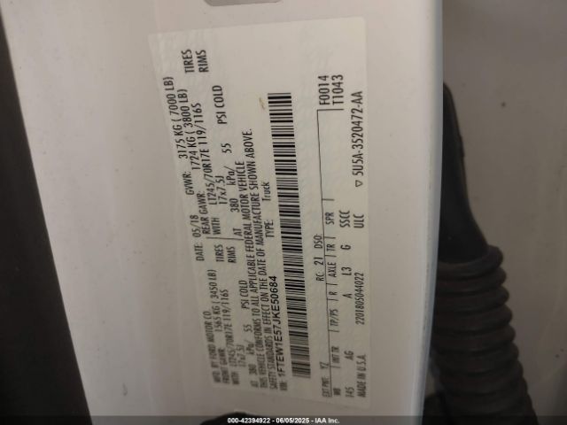 2018 FORD F-150 1FTEW1E57JKE50684 Photo 8