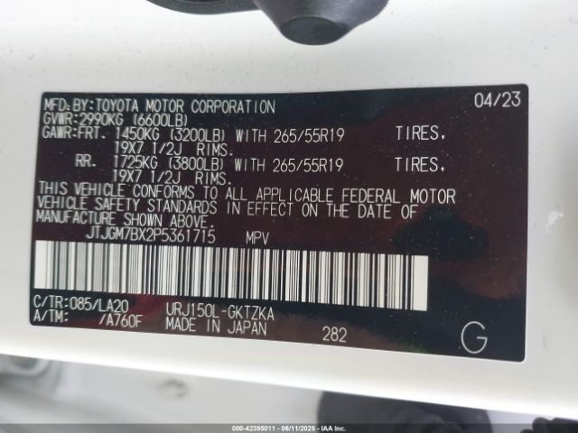 2023 LEXUS GX 460 JTJGM7BX2P5361715 Photo 8