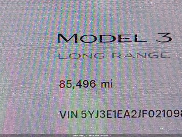 5YJ3E1EA2JF021098 Tesla Model 3 Long Range/mid Range