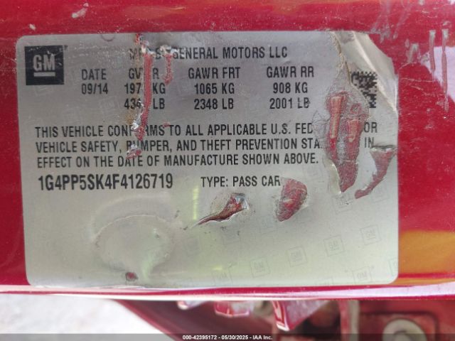 1G4PP5SK4F4126719 Buick Verano