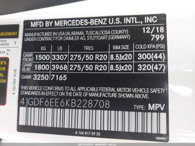2019 MERCEDES-BENZ GLS 450 4JGDF6EE6KB228708 Photo 8