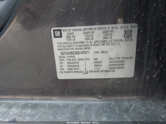 2014 GMC SIERRA 1500 3GTU2VEC3EG147671 Photo 8