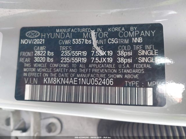 KM8KN4AE1NU052406 Hyundai Ioniq 5 Sel