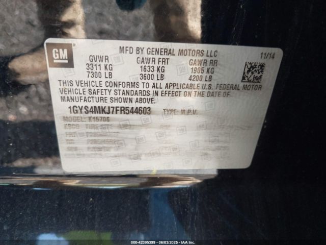 2015 CADILLAC ESCALADE 1GYS4MKJ7FR544603 Photo 8