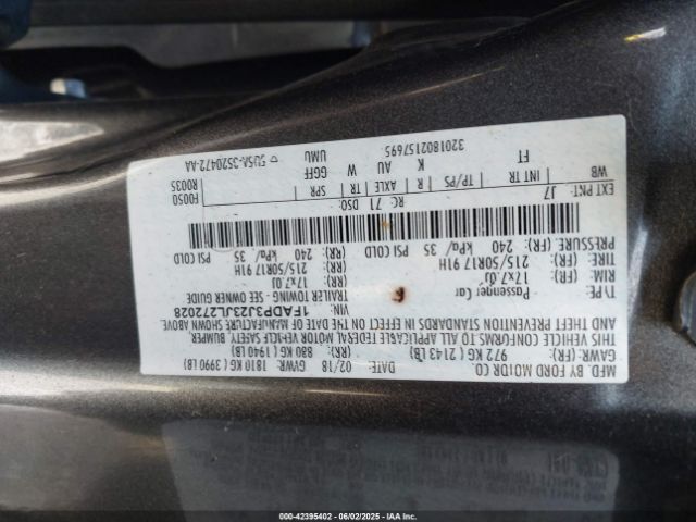 2018 FORD FOCUS 1FADP3J23JL272028 Photo 8