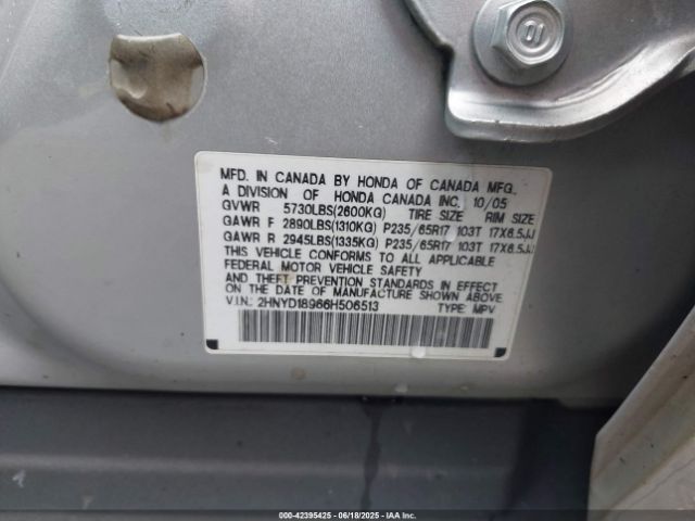 2006 ACURA MDX 2HNYD18966H506513 Photo 8