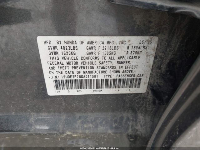 2016 ACURA ILX 19UDE2F78GA011501 Photo 8