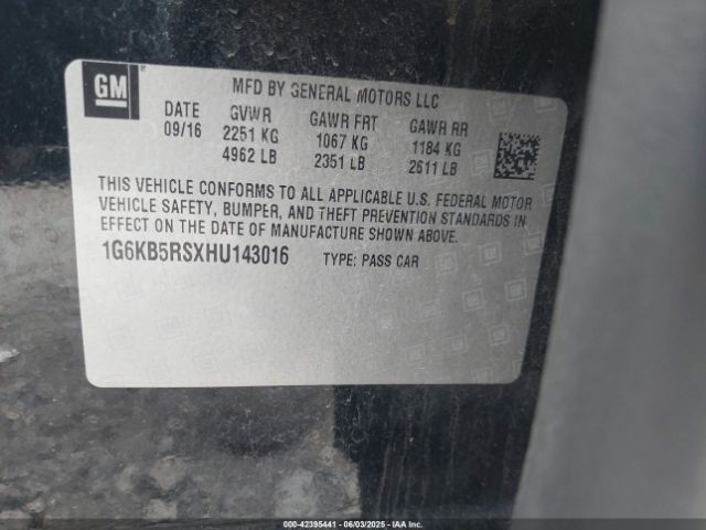 2017 CADILLAC CT6 1G6KB5RSXHU143016 Photo 8
