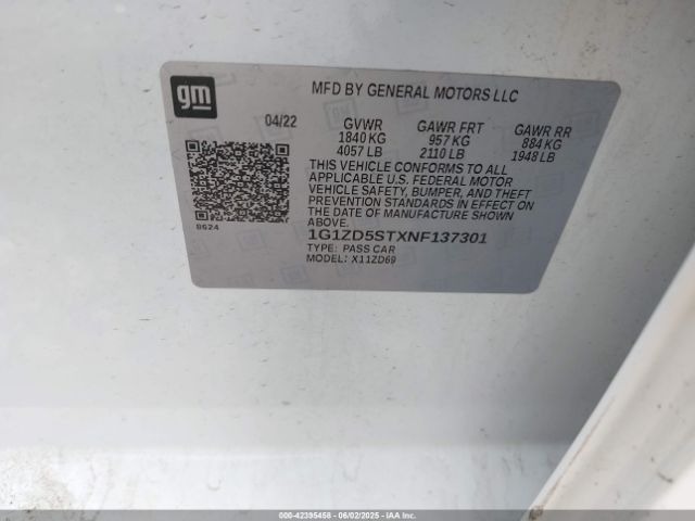 2022 CHEVROLET MALIBU 1G1ZD5STXNF137301 Photo 8
