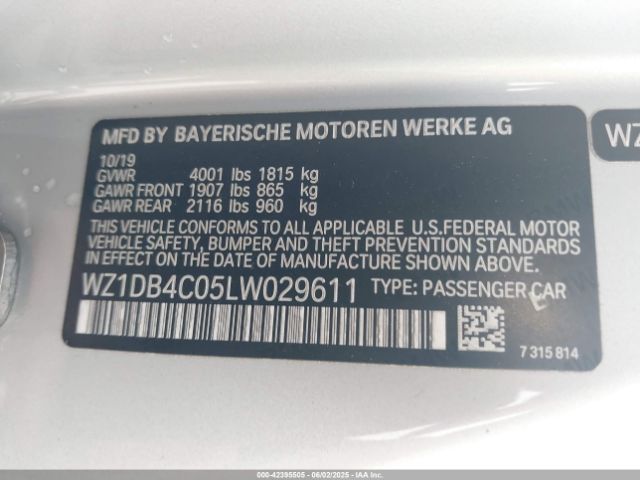 2020 TOYOTA GR SUPRA WZ1DB4C05LW029611 Photo 8