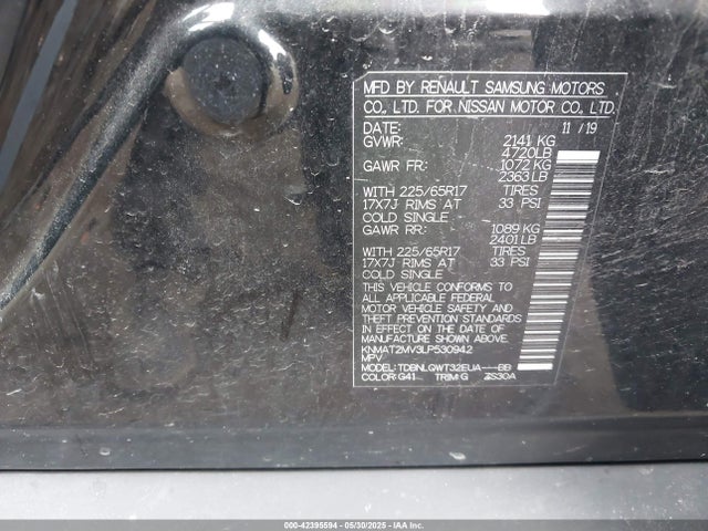 Nissan 2020 2020 KNMAT2MV3LP530942 Image 9