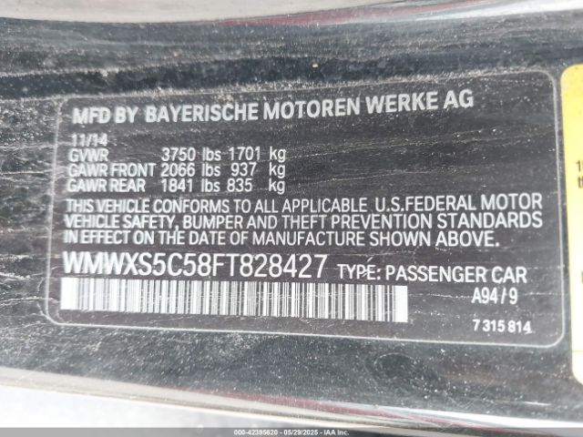WMWXS5C58FT828427 Mini Hardtop Cooper