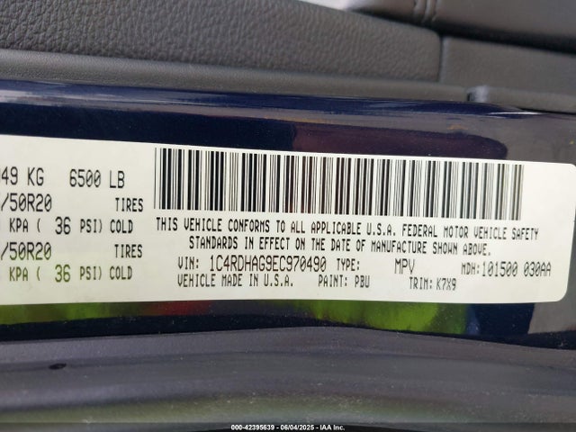 1C4RDHAG9EC970490 Dodge 2014