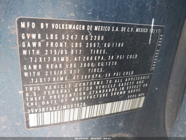 Volkswagen Tiguan 2018 3VV3B7AX2JM091526 Image 9