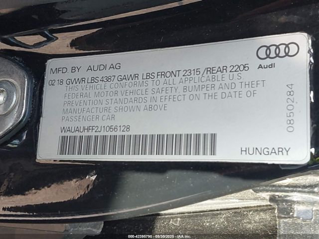 WAUAUHFF2J1056128 Audi A3 2.0t Premium/2.0t Tech Premium