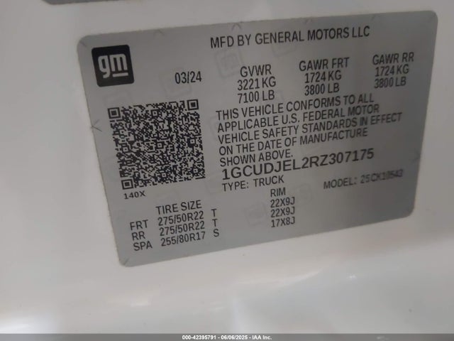 1GCUDJEL2RZ307175 Chevrolet l87