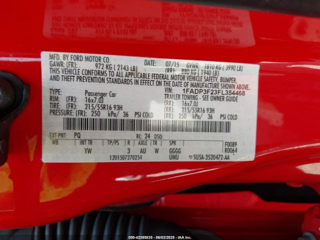 2015 FORD FOCUS 1FADP3F23FL354468 Photo 8